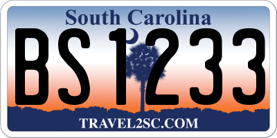 SC license plate BS1233