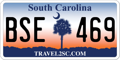 SC license plate BSE469