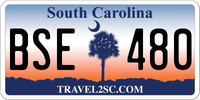 SC license plate BSE480