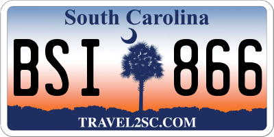 SC license plate BSI866