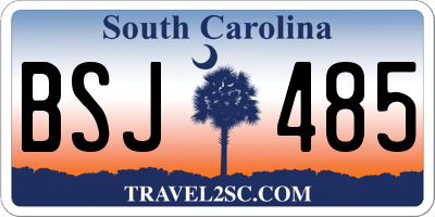 SC license plate BSJ485