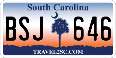 SC license plate BSJ646