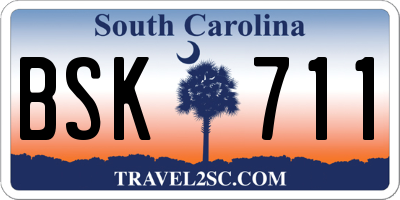 SC license plate BSK711
