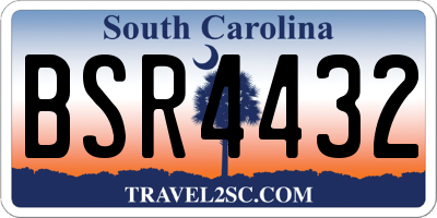 SC license plate BSR4432