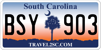 SC license plate BSY903