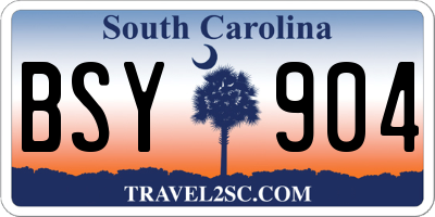 SC license plate BSY904