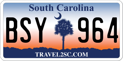 SC license plate BSY964