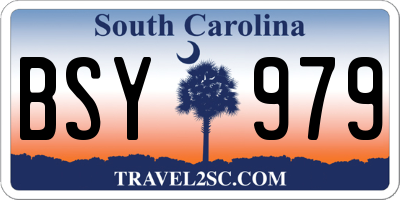 SC license plate BSY979