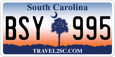 SC license plate BSY995