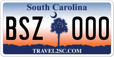 SC license plate BSZ000