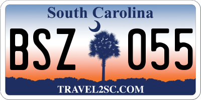 SC license plate BSZ055