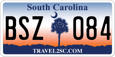 SC license plate BSZ084