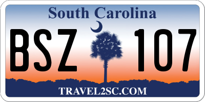 SC license plate BSZ107