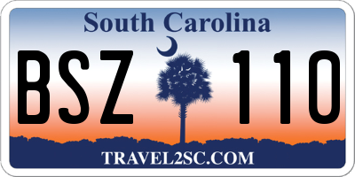 SC license plate BSZ110