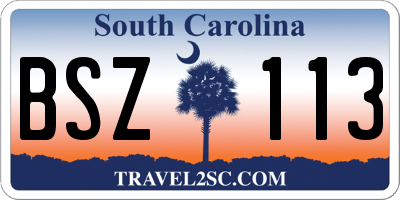SC license plate BSZ113