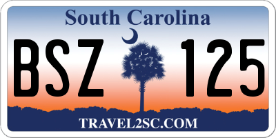 SC license plate BSZ125