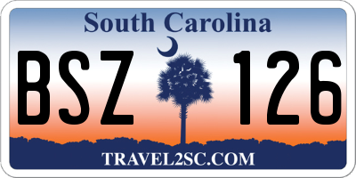 SC license plate BSZ126