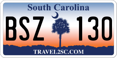 SC license plate BSZ130