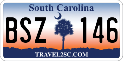 SC license plate BSZ146