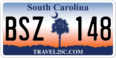 SC license plate BSZ148