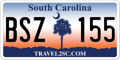 SC license plate BSZ155