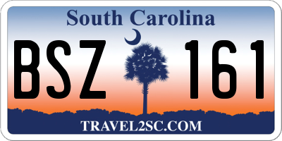 SC license plate BSZ161