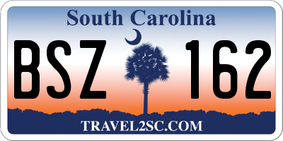 SC license plate BSZ162