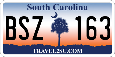 SC license plate BSZ163