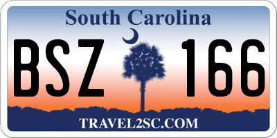 SC license plate BSZ166