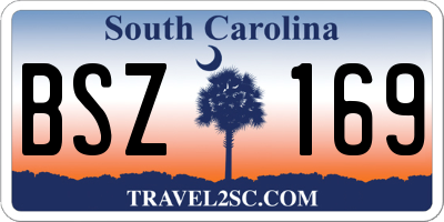 SC license plate BSZ169