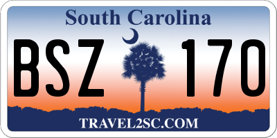 SC license plate BSZ170