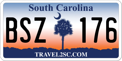 SC license plate BSZ176