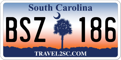 SC license plate BSZ186
