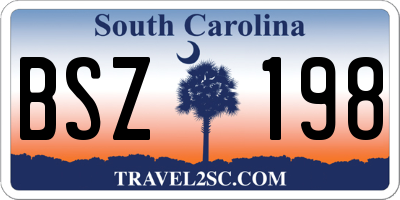 SC license plate BSZ198