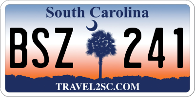 SC license plate BSZ241