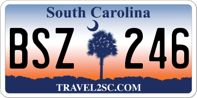 SC license plate BSZ246