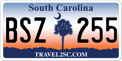 SC license plate BSZ255