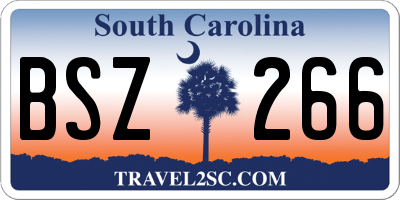 SC license plate BSZ266