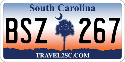 SC license plate BSZ267