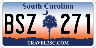 SC license plate BSZ271