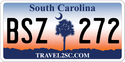 SC license plate BSZ272