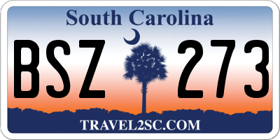 SC license plate BSZ273