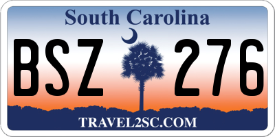 SC license plate BSZ276