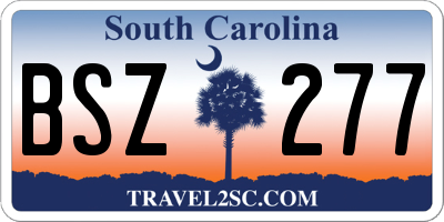 SC license plate BSZ277