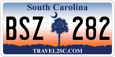 SC license plate BSZ282