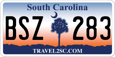 SC license plate BSZ283
