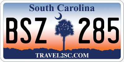 SC license plate BSZ285