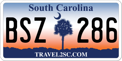 SC license plate BSZ286