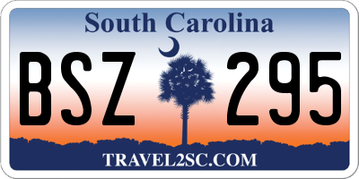 SC license plate BSZ295