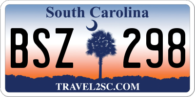 SC license plate BSZ298